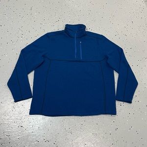 Eddie Bauer Mens Half Zip Pullover Sweatshirt Size XL Blue